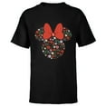 thumbnail image 1 of Disney Minnie Mouse January Birth Month Birthstone & Flowers - Short Sleeve T-Shirt for Kids - Customized-Black, 1 of 5