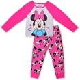 thumbnail image 1 of Disney Minnie Mouse Jogger Set for Girls, 2 Pack Long Sleeve Tee and Jog Pants Bundle, 1 of 5