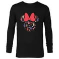 thumbnail image 1 of Disney Minnie Mouse July Birth Month Birthstone & Flowers - Long Sleeve T-Shirt for Men - Customized-Black, 1 of 5