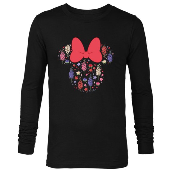 Disney Minnie Mouse July Birth Month Birthstone & Flowers - Long Sleeve T-Shirt for Men - Customized-Black