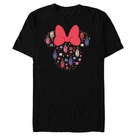 Disney Minnie Mouse July Birth Month Birthstone & Flowers - Short Sleeve Blended T-Shirt for Adults - Customized-Black