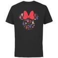 thumbnail image 1 of Disney Minnie Mouse July Birth Month Birthstone & Flowers - Short Sleeve Cotton T-Shirt for Adults - Customized-Black, 1 of 5
