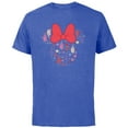 thumbnail image 1 of Disney Minnie Mouse July Birth Month Birthstone & Flowers - Short Sleeve Cotton T-Shirt for Adults - Customized-Royal Heather, 1 of 5