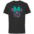 thumbnail image 1 of Disney Minnie Mouse June Birth Month Birthstone & Flowers - Short Sleeve Cotton T-Shirt for Adults - Customized-Black, 1 of 5