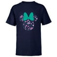 thumbnail image 1 of Disney Minnie Mouse June Birth Month Birthstone & Flowers - Short Sleeve T-Shirt for Kids - Customized-Navy, 1 of 5