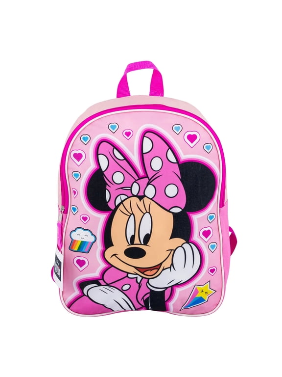 Minnie Mouse Kids School Backpack, 15"-No side pockets