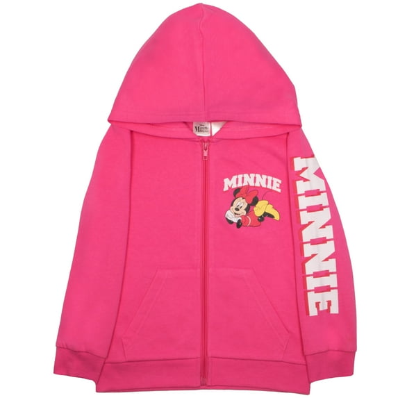 Disney Minnie Mouse Kids and Toddlers Zip Up Sweater for Girls (Sizes 4-16)