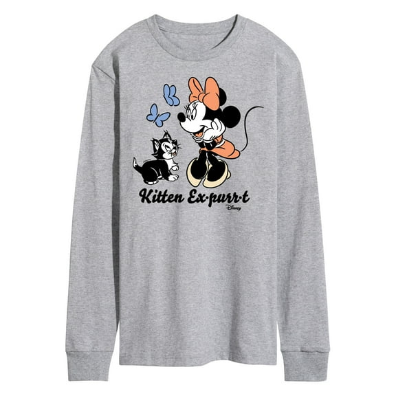Disney - Minnie Mouse - Kitten Ex-purr-t - Men's Long Sleeve T-Shirt