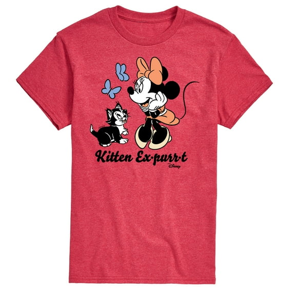 Disney - Minnie Mouse - Kitten Ex-purr-t - Men's Short Sleeve Graphic T-Shirt