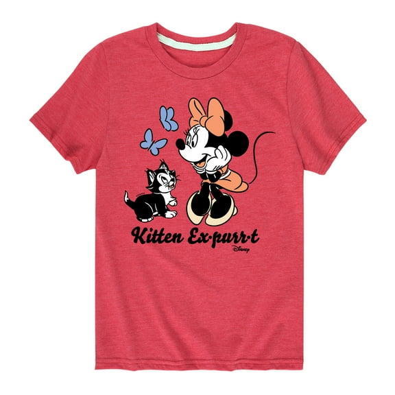 Disney - Minnie Mouse - Kitten Expurrt - Youth Short Sleeve Graphic T-Shirt