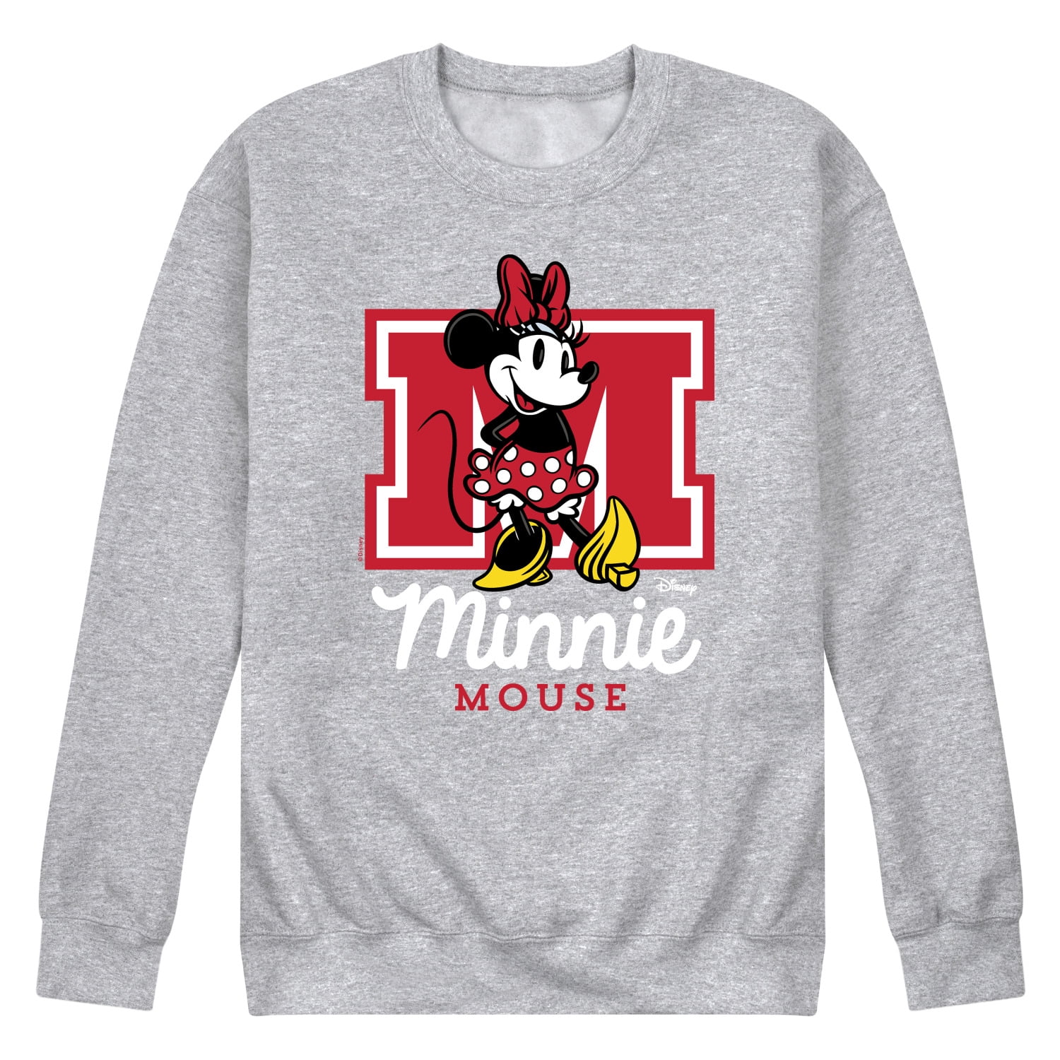 Disney Minnie Mouse Large Collegiate M Men's Crew Neck