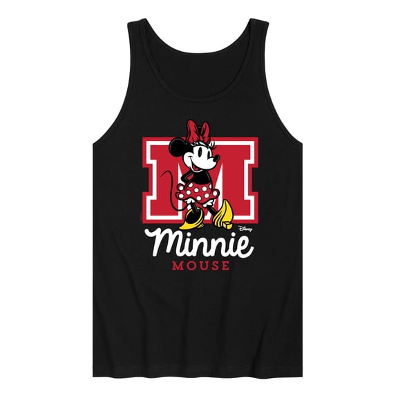 Disney - Minnie Mouse - Large Collegiate M - Men's Jersey Tank Top