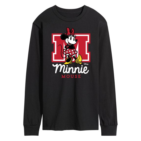 Disney - Minnie Mouse - Large Collegiate M - Men's Long Sleeve T-Shirt