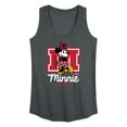 thumbnail image 1 of Disney - Minnie Mouse - Large Collegiate M - Women's Racerback Tank Top, 1 of 4