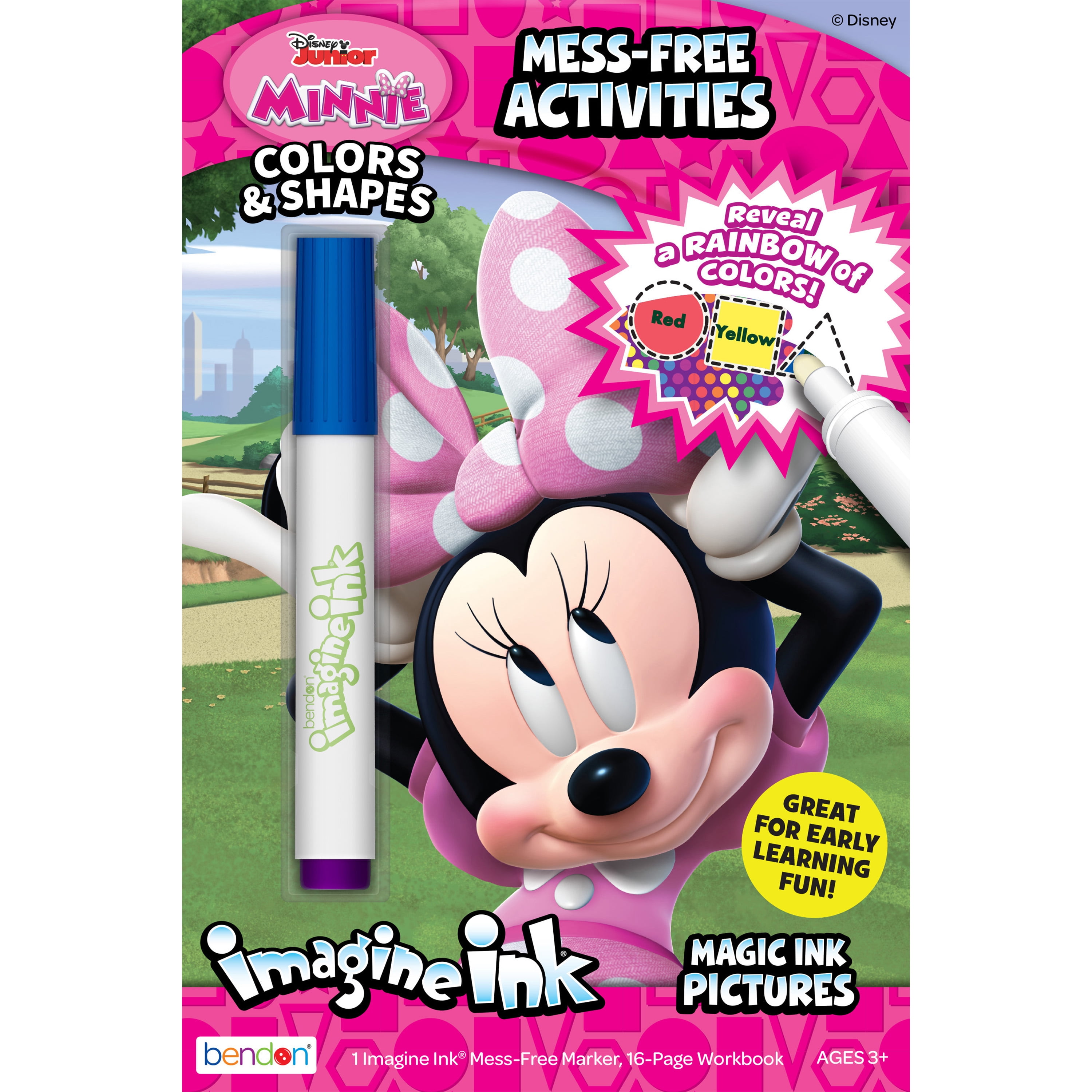 Disney Minnie Mouse Learn Colors and Shapes 16-Page Imagine Ink ...