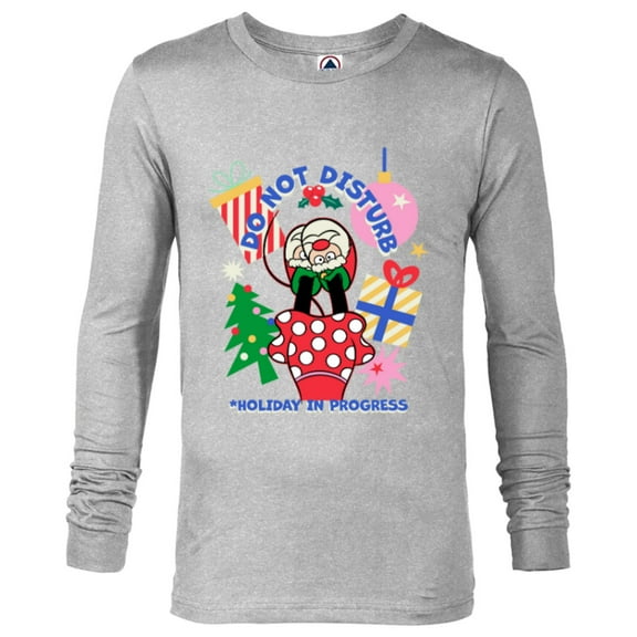 Disney Minnie Mouse Legs Christmas Holiday Do Not Disturb - Long Sleeve T-Shirt for Men - Customized-Athletic Heather
