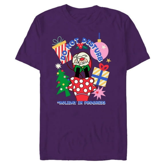 Disney Minnie Mouse Legs Christmas Holiday Do Not Disturb - Short Sleeve Blended T-Shirt for Adults - Customized-Purple