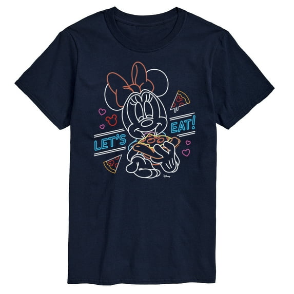 Disney - Minnie Mouse - Let's Eat Pizza - Men's Short Sleeve Graphic T-Shirt