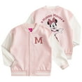 thumbnail image 1 of Disney Minnie Mouse Letterman Varsity Bomber Jacket (Girls), Sizes 12M-6X, 1 of 7
