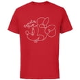 thumbnail image 1 of Disney Minnie Mouse Line Drawing Family Trip Vacation - Short Sleeve Cotton T-Shirt for Adults - Customized-Red, 1 of 5