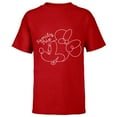 thumbnail image 1 of Disney Minnie Mouse Line Drawing Family Trip Vacation - Short Sleeve T-Shirt for Kids - Customized-Red, 1 of 5