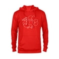 thumbnail image 1 of Disney Minnie Mouse Line Drawing Family Trip Vacation 2024 - Pullover Hoodie for Adults - Customized-Red, 1 of 5