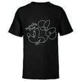 thumbnail image 1 of Disney Minnie Mouse Line Drawing Family Trip Vacation - Short Sleeve T-Shirt for Kids - Customized-Black, 1 of 5