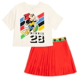 Mini Mouseing Disney Minnie Mouse Little Girls' 2-Piece T-Shirt and Skort Set Red ...