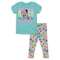thumbnail image 1 of Disney Minnie Mouse Little Girls Crossover T-Shirt and Leggings Outfit Set Infant to Big Kid, 1 of 5