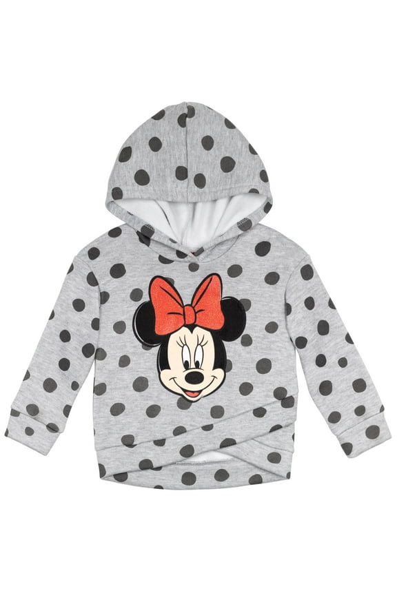 Minnie Mouse Little Girls Fleece Crossover Hoodie Infant to Big Kid
