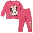 thumbnail image 1 of Disney Minnie Mouse Little Girls Fleece Pullover Sweatshirt and Pants Set, 1 of 5