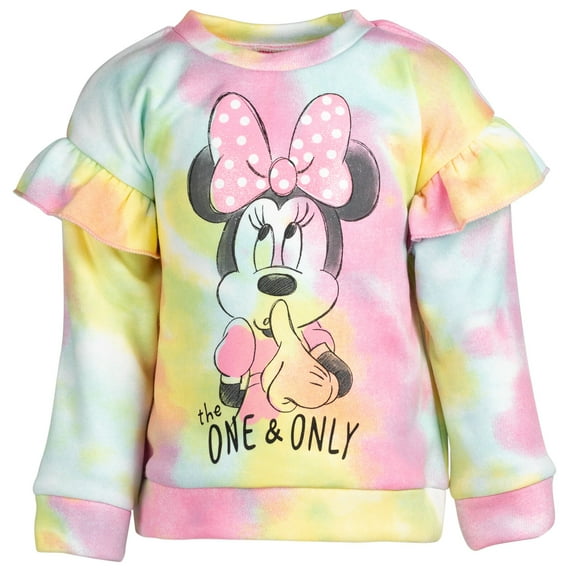 Disney Minnie Mouse Little Girls Fleece Sweatshirt Toddler to Big Kid