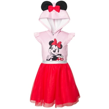 Disney Minnie Mouse Little Girls Mesh Cosplay Tulle Dress Little Kid to Big Kid