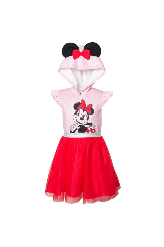 Minnie Mouse Little Girls Mesh Cosplay Tulle Dress Little Kid to Big Kid