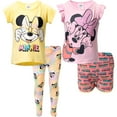 thumbnail image 1 of Disney Minnie Mouse Little Girls T-Shirt Tank Top Leggings and Active Retro Dolphin Shorts 4 Piece Outfit Set Toddler to Big Kid, 1 of 5