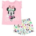 thumbnail image 1 of Disney Minnie Mouse Little Girls T-Shirt and Bike Shorts Twill Outfit Set 6, 1 of 5