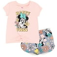 thumbnail image 1 of Disney Minnie Mouse Little Girls T-Shirt and Chambray Shorts Outfit Set Infant to Little Kid, 1 of 5