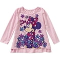 thumbnail image 1 of Disney Minnie Mouse Little Girls' Toddler Long Sleeve High-Low Shirt Pink 3T, 1 of 5