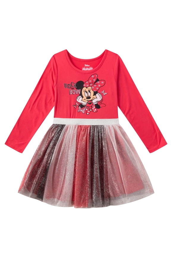 Minnie Mouse Long Sleeve Dress (Girls), Sizes 2T-10