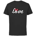 thumbnail image 1 of Disney Minnie Mouse Love Wink Valentine’s Day - Short Sleeve Cotton T-Shirt for Adults - Customized-Black, 1 of 5