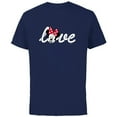 thumbnail image 1 of Disney Minnie Mouse Love Wink Valentine’s Day - Short Sleeve Cotton T-Shirt for Adults - Customized-Navy, 1 of 5