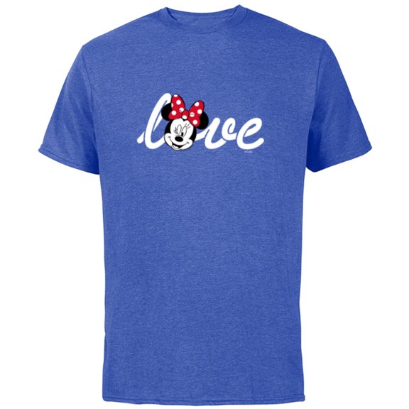 Disney Minnie Mouse Love Wink Valentine’s Day - Short Sleeve Cotton T-Shirt for Adults - Customized-Royal Heather