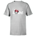 thumbnail image 1 of Disney Minnie Mouse Love Wink Valentine’s Day - Short Sleeve T-Shirt for Kids - Customized-Athletic Heather, 1 of 5