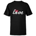 thumbnail image 1 of Disney Minnie Mouse Love Wink Valentine’s Day - Short Sleeve T-Shirt for Kids - Customized-Black, 1 of 5
