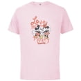 thumbnail image 1 of Disney Minnie Mouse Love You Mickey Forever Valentine’s Day - Short Sleeve Cotton T-Shirt for Adults - Customized-Soft Pink, 1 of 5