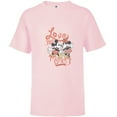 thumbnail image 1 of Disney Minnie Mouse Love You Mickey Forever Valentine’s Day - Short Sleeve T-Shirt for Kids - Customized-Soft Pink, 1 of 5