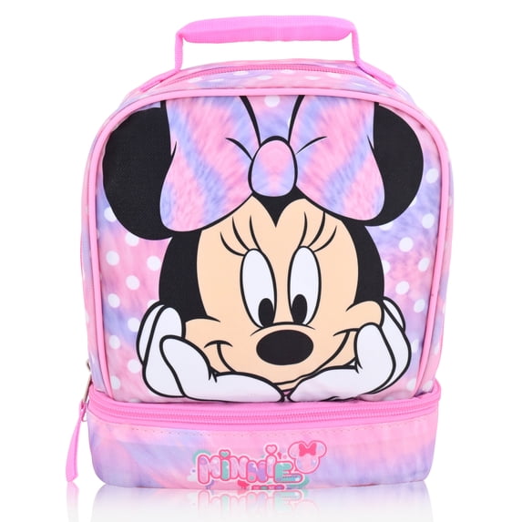 Disney Minnie Mouse Lunch Box, 9" Insulated Bag, Pink and Purple