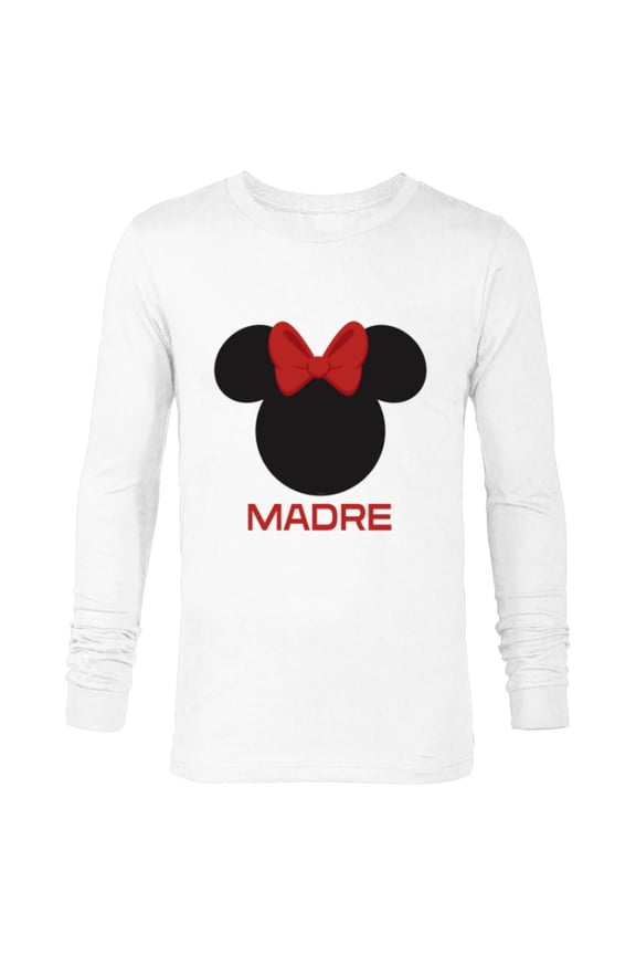 Minnie Mouse Madre Mom Red Bow Family Día de la Madre - Long Sleeve T-Shirt for Men - Customized-White