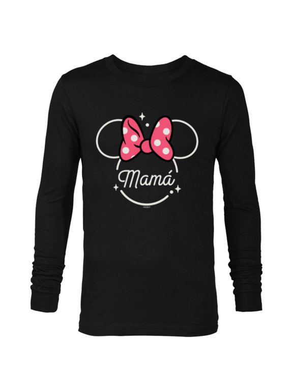 Minnie Mouse Mamá Mom Head Icon Magic Día de la Madre - Long Sleeve T-Shirt for Men - Customized-Black