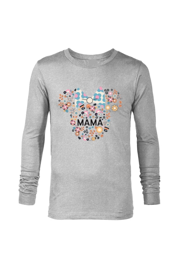 Minnie Mouse Mamá Mom Icon Flowers Día de la Madre - Long Sleeve T-Shirt for Men - Customized-Athletic Heather